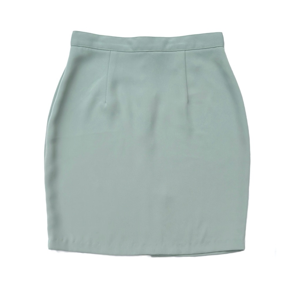 Vintage 90s Y2K Natalie Rose Los Angeles Pastel Sage Green Preppy Indie Skirt